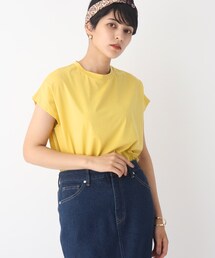 OPAQUE.CLIP | シルキースーピマ フレンチスリーブカットソー【WEB限定サイズ】(Tシャツ/カットソー)