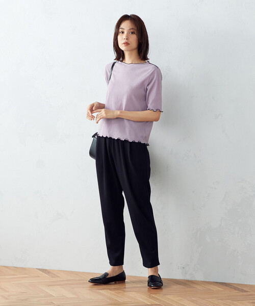 COMME CA ISM（コムサイズム）の「イージー　テーパードパンツ（その他パンツ・レディース・ブラック・MEDIUM/LARGE）」の3枚目の写真