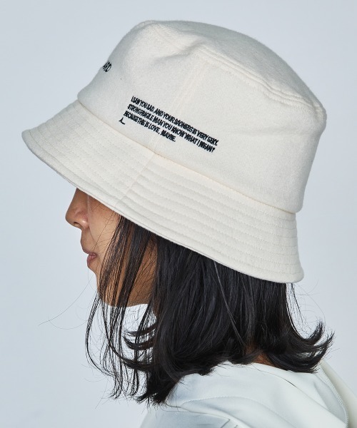 DOUBLE STANDARD CLOTHING(ダブルスタンダードクロージング)の「スウェード裏毛ハット(ハット・レディース・オフホワイト/グレー・FREE)」の5枚目の写真