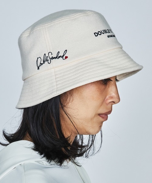 DOUBLE STANDARD CLOTHING(ダブルスタンダードクロージング)の「スウェード裏毛ハット(ハット・レディース・オフホワイト/グレー・FREE)」の6枚目の写真