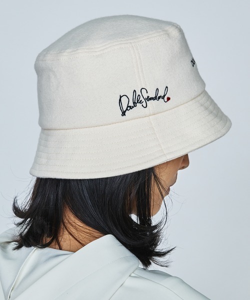 DOUBLE STANDARD CLOTHING(ダブルスタンダードクロージング)の「スウェード裏毛ハット(ハット・レディース・オフホワイト/グレー・FREE)」の7枚目の写真