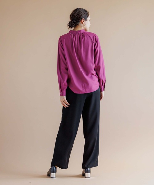 RAW FUDGE(ローファッジ)の「ダブルクロスバックゴムストレートパンツ(その他パンツ・レディース・ブラック/パープル/ネイビー/イエロー/ブルー/グリーン・M)」の18枚目の写真