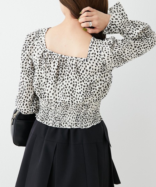 OLIVE des OLIVE(オリーブデオリーブ)の「ダブルフロントヘルシーぽこぽこブラウス(シャツ/ブラウス・レディース・グレー/オフホワイト/アイボリー・FREE)」の13枚目の写真