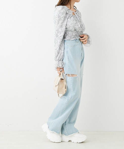 OLIVE des OLIVE(オリーブデオリーブ)の「ダブルフロントヘルシーぽこぽこブラウス(シャツ/ブラウス・レディース・グレー/オフホワイト/アイボリー・FREE)」の19枚目の写真