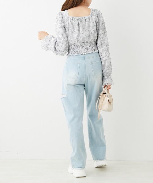 OLIVE des OLIVE(オリーブデオリーブ)の「ダブルフロントヘルシーぽこぽこブラウス(シャツ/ブラウス・レディース・グレー/オフホワイト/アイボリー・FREE)」の6枚目の写真