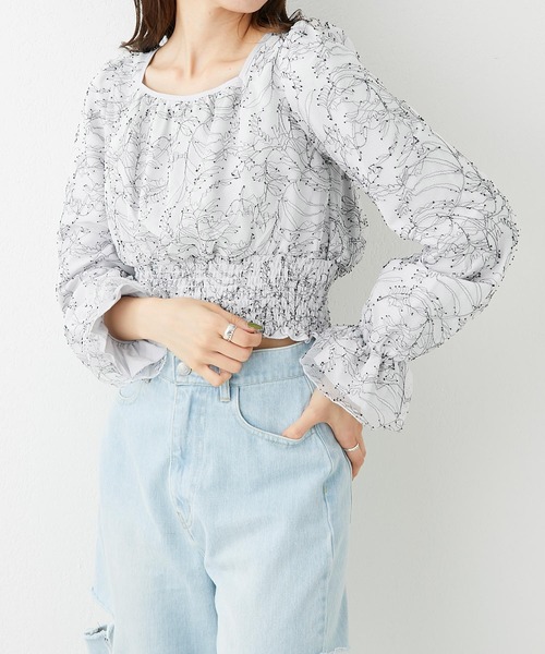 OLIVE des OLIVE(オリーブデオリーブ)の「ダブルフロントヘルシーぽこぽこブラウス(シャツ/ブラウス・レディース・グレー/オフホワイト/アイボリー・FREE)」の20枚目の写真