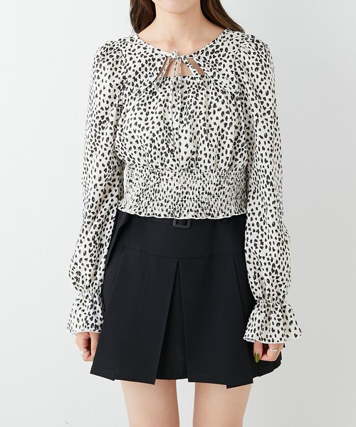 OLIVE des OLIVE(オリーブデオリーブ)の「ダブルフロントヘルシーぽこぽこブラウス(シャツ/ブラウス・レディース・グレー/オフホワイト/アイボリー・FREE)」の15枚目の写真