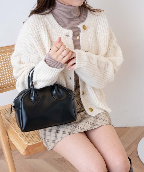 WEGO（ウィゴー）の「WEGO/パッチポケットケーブルカーディガン（カーディガン/ボレロ・レディース・ベージュ/アイボリー/ピンク・FREE）」の2枚目の写真