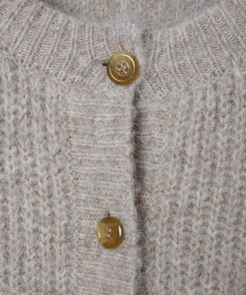 WEGO（ウィゴー）の「WEGO/パッチポケットケーブルカーディガン（カーディガン/ボレロ・レディース・ベージュ/アイボリー/ピンク・FREE）」の9枚目の写真