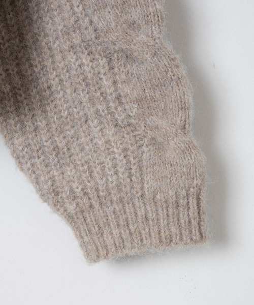 WEGO（ウィゴー）の「WEGO/パッチポケットケーブルカーディガン（カーディガン/ボレロ・レディース・ベージュ/アイボリー/ピンク・FREE）」の10枚目の写真