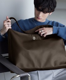 シンセティックレザー ビッグショルダー/トートバッグ