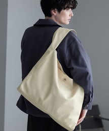 シンセティックレザー ビッグショルダー/トートバッグ