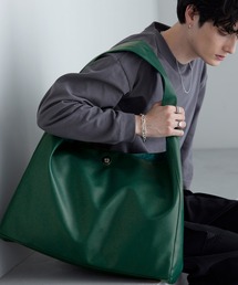 MONO-MART | シンセティックレザー ビッグショルダー/トートバッグ(トートバッグ)