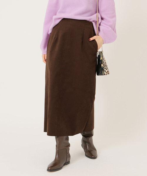 IENA（イエナ）の「フェイクスエードタイトスカート（スカート・レディース・ブラウン/ピンク/ネイビー・34/36/38）」の10枚目の写真