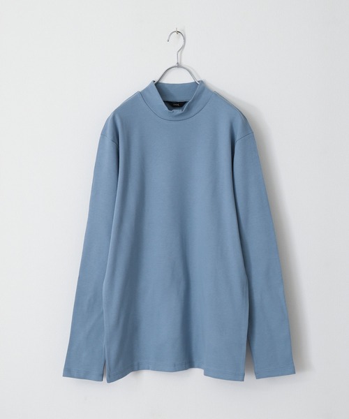 ZIP FIVE（ジップファイブ）の「ピーチスムース 無地モックネックロンTシャツ（Tシャツ/カットソー・メンズ・ホワイト/ブラック/ブルーグレー/杢グレー/ワイン/チャコール・MEDIUM/LARGE/X-LARGE）」の15枚目の写真