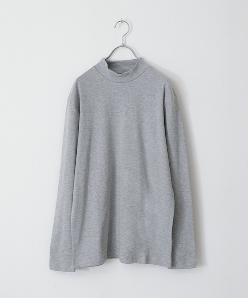 ZIP FIVE（ジップファイブ）の「ピーチスムース 無地モックネックロンTシャツ（Tシャツ/カットソー・メンズ・ホワイト/ブラック/ブルーグレー/杢グレー/ワイン/チャコール・MEDIUM/LARGE/X-LARGE）」の14枚目の写真