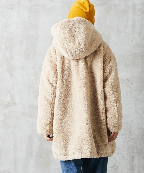 GEVS.(ジェイヴィス)の「<大きいサイズ> ボアパーカー付モッズコート GEVS.(モッズコート・レディース・ブラック/カーキ・4L/5L/3L/L/LL)」の19枚目の写真