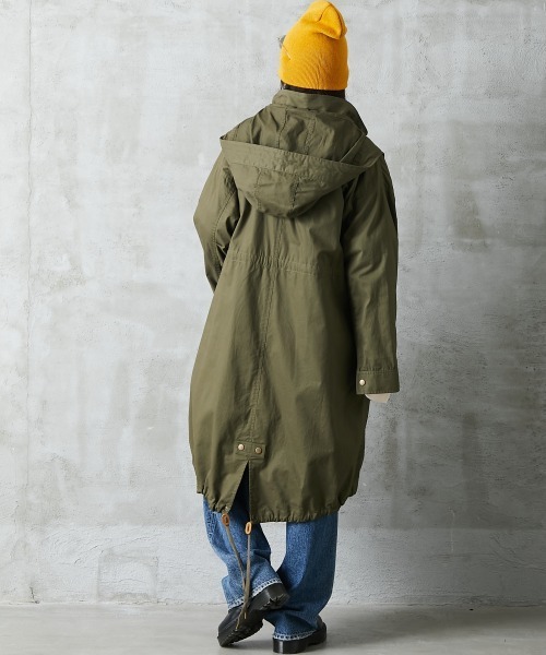 GEVS.(ジェイヴィス)の「<大きいサイズ> ボアパーカー付モッズコート GEVS.(モッズコート・レディース・ブラック/カーキ・4L/5L/3L/L/LL)」の13枚目の写真