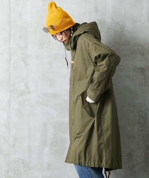 GEVS.(ジェイヴィス)の「<大きいサイズ> ボアパーカー付モッズコート GEVS.(モッズコート・レディース・ブラック/カーキ・4L/5L/3L/L/LL)」の21枚目の写真