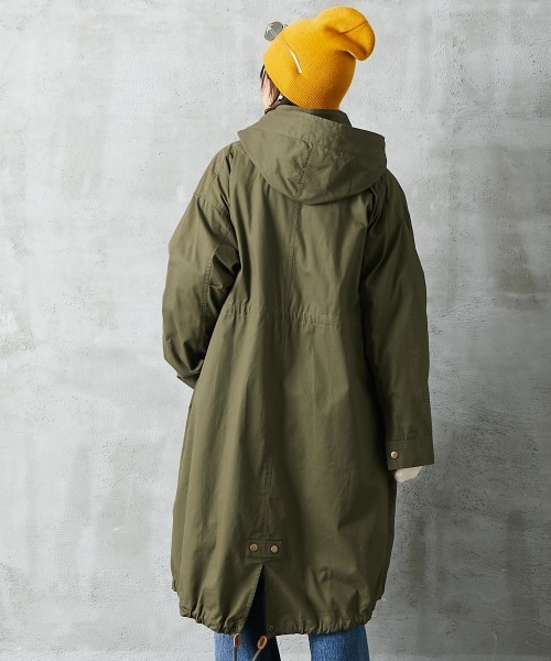 GEVS.(ジェイヴィス)の「<大きいサイズ> ボアパーカー付モッズコート GEVS.(モッズコート・レディース・ブラック/カーキ・4L/5L/3L/L/LL)」の22枚目の写真