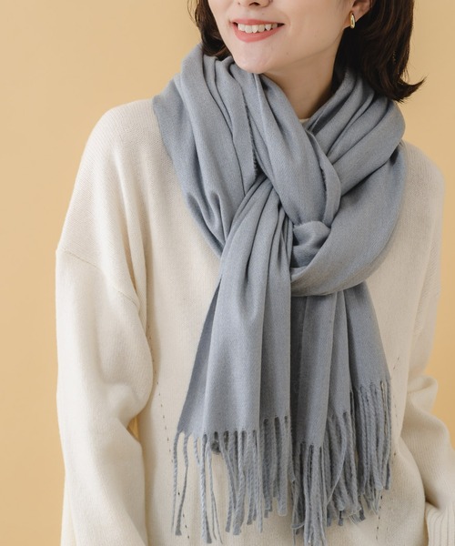 KATHARINE ROSS（キャサリンロス）の「【KATHARINE ROSS】【WEB限定】なめらかカシミヤタッチ大判ストール（ストール/ショール・レディース・ブルー/アイボリー/パープル/ブラウン/ブラック/グリーン/グレイッシュベージュ/ピンク・MEDIUM）」の6枚目の写真