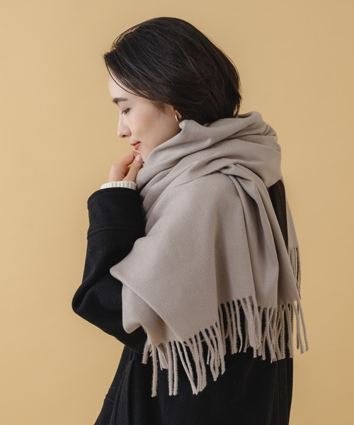 KATHARINE ROSS（キャサリンロス）の「【KATHARINE ROSS】【WEB限定】なめらかカシミヤタッチ大判ストール（ストール/ショール・レディース・ブルー/アイボリー/パープル/ブラウン/ブラック/グリーン/グレイッシュベージュ/ピンク・MEDIUM）」の9枚目の写真