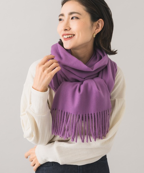 KATHARINE ROSS（キャサリンロス）の「【KATHARINE ROSS】【WEB限定】なめらかカシミヤタッチ大判ストール（ストール/ショール・レディース・ブルー/アイボリー/パープル/ブラウン/ブラック/グリーン/グレイッシュベージュ/ピンク・MEDIUM）」の18枚目の写真