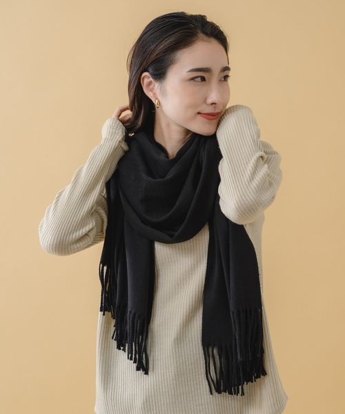 KATHARINE ROSS（キャサリンロス）の「【KATHARINE ROSS】【WEB限定】なめらかカシミヤタッチ大判ストール（ストール/ショール・レディース・ブルー/アイボリー/パープル/ブラウン/ブラック/グリーン/グレイッシュベージュ/ピンク・MEDIUM）」の15枚目の写真