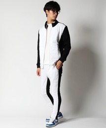 上下セットアップ フェイクダウンブルゾン×スキニーフェイクダウンパンツ ゴルフウェア