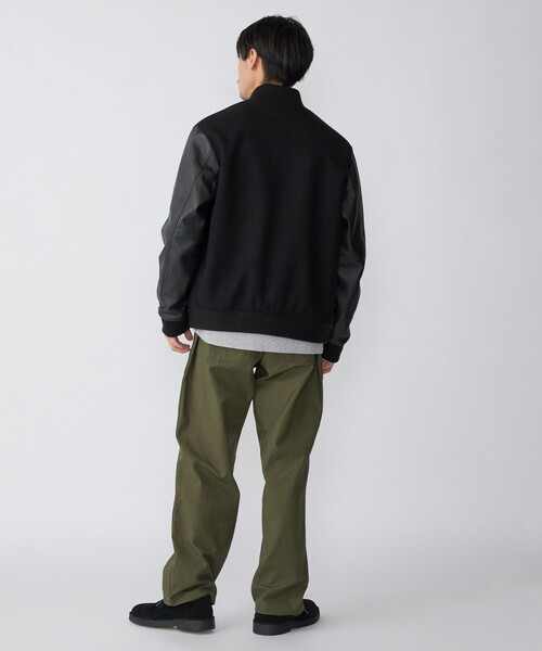 SHIPS(シップス)の「SHIPS: スーパー160'S メリノウール メルトン バーシティジャケット(スタジャン・メンズ・ブラック/ネイビー・SMALL/MEDIUM/LARGE/X-LARGE)」の9枚目の写真