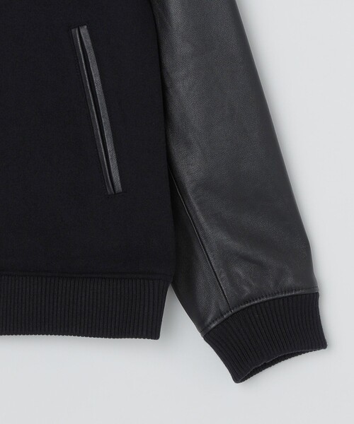 SHIPS(シップス)の「SHIPS: スーパー160'S メリノウール メルトン バーシティジャケット(スタジャン・メンズ・ブラック/ネイビー・SMALL/MEDIUM/LARGE/X-LARGE)」の19枚目の写真