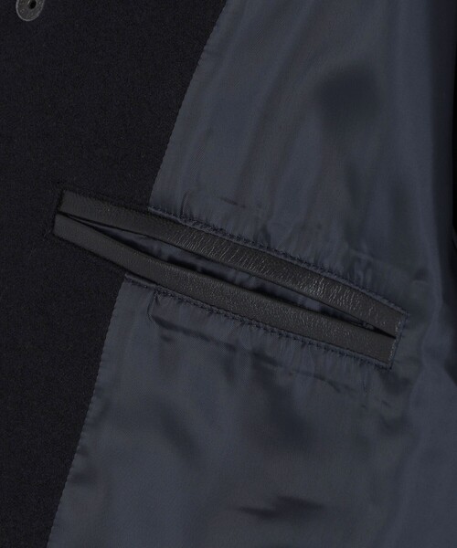 SHIPS(シップス)の「SHIPS: スーパー160'S メリノウール メルトン バーシティジャケット(スタジャン・メンズ・ブラック/ネイビー・SMALL/MEDIUM/LARGE/X-LARGE)」の20枚目の写真