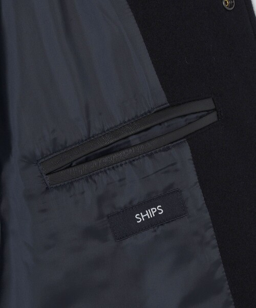 SHIPS(シップス)の「SHIPS: スーパー160'S メリノウール メルトン バーシティジャケット(スタジャン・メンズ・ブラック/ネイビー・SMALL/MEDIUM/LARGE/X-LARGE)」の21枚目の写真