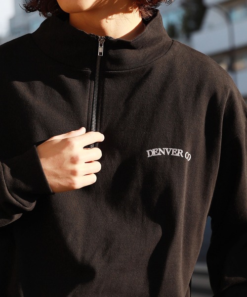 Revo.（レボ）の「米綿×リサイクルコットン スタンドカラーハーフジップ プリントスウェット（Tシャツ/カットソー・メンズ・グレー/ブラック/ホワイト/グリーン/パープル・M/L）」の13枚目の写真
