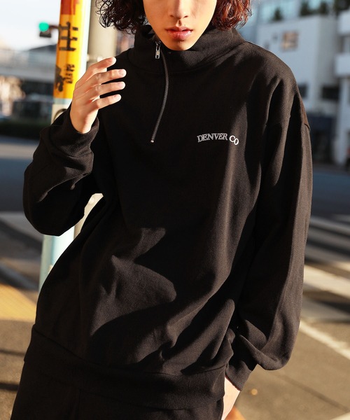 Revo.（レボ）の「米綿×リサイクルコットン スタンドカラーハーフジップ プリントスウェット（Tシャツ/カットソー・メンズ・グレー/ブラック/ホワイト/グリーン/パープル・M/L）」の12枚目の写真