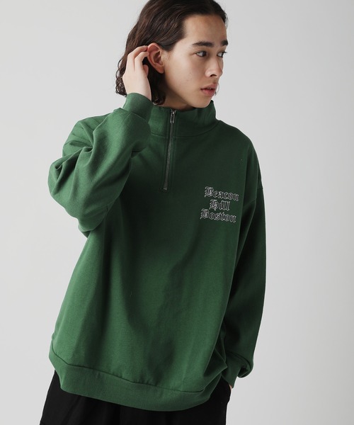 Revo.（レボ）の「米綿×リサイクルコットン スタンドカラーハーフジップ プリントスウェット（Tシャツ/カットソー・メンズ・グレー/ブラック/ホワイト/グリーン/パープル・M/L）」の22枚目の写真
