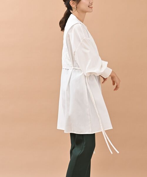 rps（アールピーエス）の「キルティングベストレイヤードＢＬＴＵ（チュニック・レディース・チャコールグレー/オフホワイト/グレイッシュベージュ・フリー）」の5枚目の写真