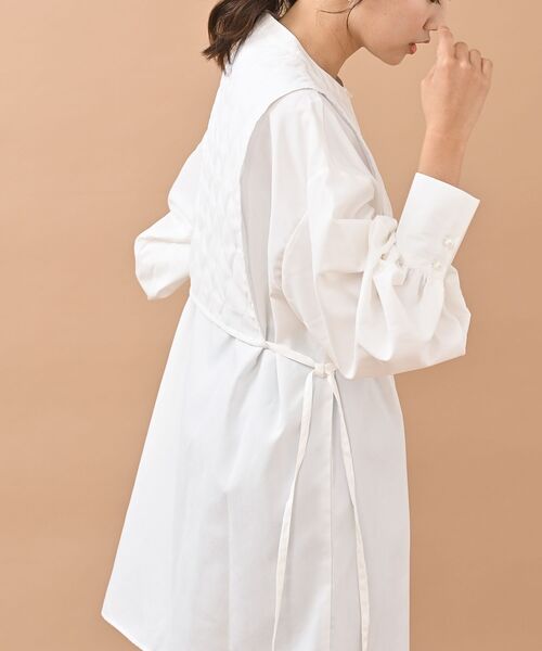 rps（アールピーエス）の「キルティングベストレイヤードＢＬＴＵ（チュニック・レディース・チャコールグレー/オフホワイト/グレイッシュベージュ・フリー）」の9枚目の写真