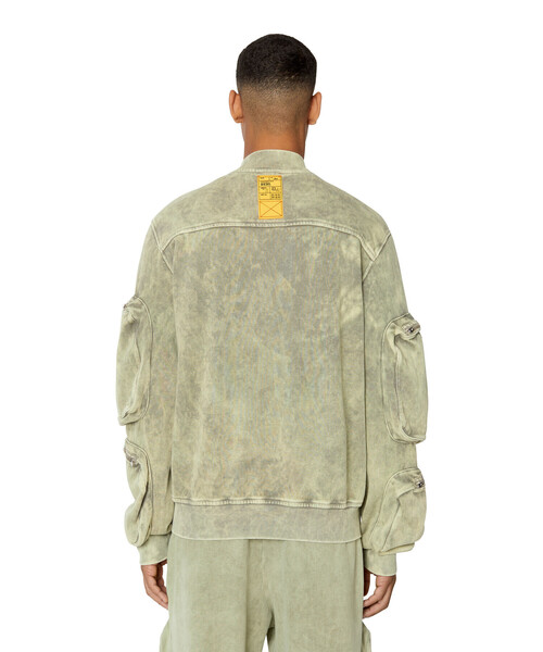 DIESEL（ディーゼル）の「メンズ スウェット ブルゾン ミリタリー  