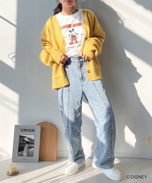 AS KNOW AS plus(アズノゥアズプラス)の「♪レトロミッキーロンT 【Disney(ディズニー)】(Tシャツ/カットソー・レディース・ベージュ/スミクロ/ミント/オフホワイト・FREE)」の10枚目の写真
