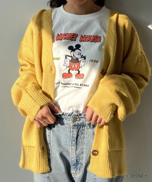 AS KNOW AS plus(アズノゥアズプラス)の「♪レトロミッキーロンT 【Disney(ディズニー)】(Tシャツ/カットソー・レディース・ベージュ/スミクロ/ミント/オフホワイト・FREE)」の7枚目の写真