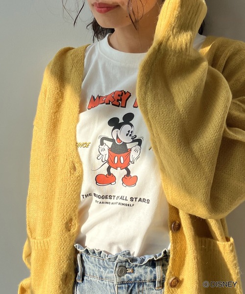 AS KNOW AS plus(アズノゥアズプラス)の「♪レトロミッキーロンT 【Disney(ディズニー)】(Tシャツ/カットソー・レディース・ベージュ/スミクロ/ミント/オフホワイト・FREE)」の8枚目の写真