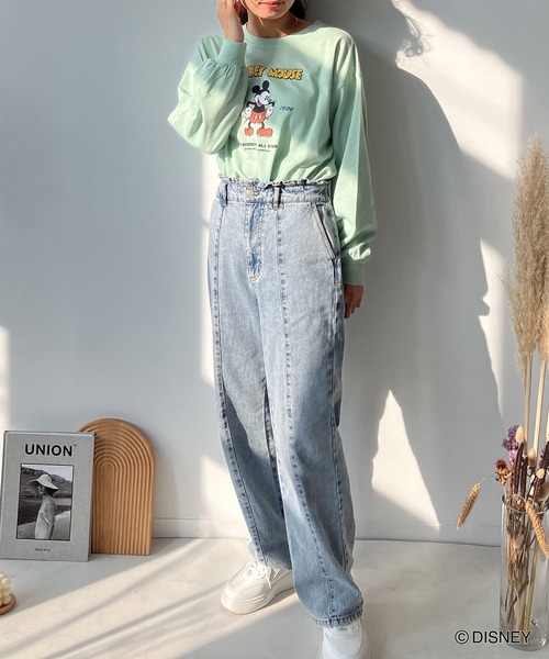 AS KNOW AS plus(アズノゥアズプラス)の「♪レトロミッキーロンT 【Disney(ディズニー)】(Tシャツ/カットソー・レディース・ベージュ/スミクロ/ミント/オフホワイト・FREE)」の16枚目の写真