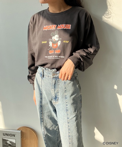 AS KNOW AS plus(アズノゥアズプラス)の「♪レトロミッキーロンT 【Disney(ディズニー)】(Tシャツ/カットソー・レディース・ベージュ/スミクロ/ミント/オフホワイト・FREE)」の18枚目の写真