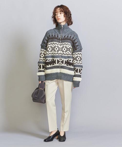 BEAUTY&YOUTH UNITED ARROWS（ビューティーアンドユースユナイテッドアローズ）の「カルゼドローストテーパードパンツ 2/22FW -ウォッシャブル-（その他パンツ・レディース・ブラック/ダークグリーン/オフホワイト/コバルトブルー/ピンク・S/M/L/XS）」の6枚目の写真