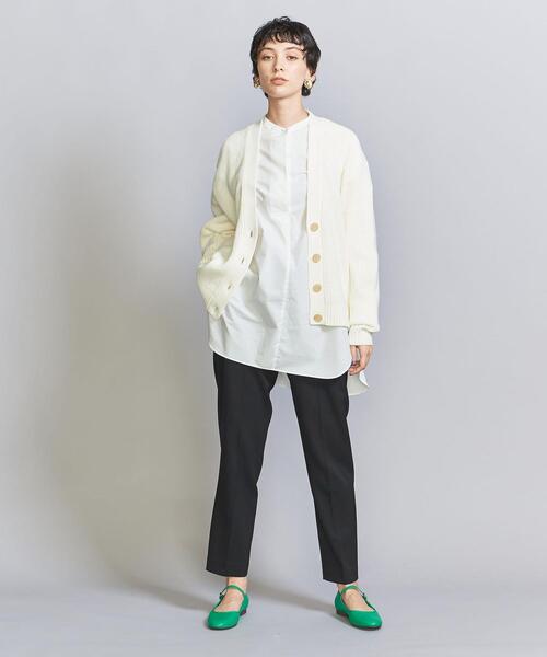 BEAUTY&YOUTH UNITED ARROWS（ビューティーアンドユースユナイテッドアローズ）の「カルゼドローストテーパードパンツ 2/22FW -ウォッシャブル-（その他パンツ・レディース・ブラック/ダークグリーン/オフホワイト/コバルトブルー/ピンク・S/M/L/XS）」の9枚目の写真