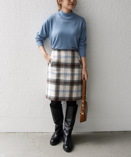 SHIPS any（シップス エニィ）の「SHIPS any:〈ウォッシャブル〉ビッグ チェック ミニ スカート◇（スカート・レディース・グレー/ベージュ・36/38）」の10枚目の写真