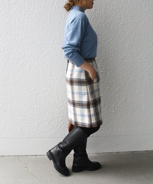 SHIPS any（シップス エニィ）の「SHIPS any:〈ウォッシャブル〉ビッグ チェック ミニ スカート◇（スカート・レディース・グレー/ベージュ・36/38）」の11枚目の写真