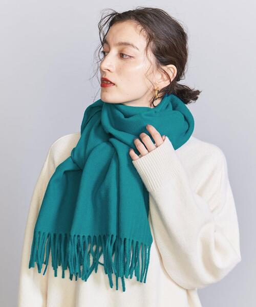 BEAUTY&YOUTH UNITED ARROWS（ビューティーアンドユースユナイテッドアローズ）の「ソリッド ストール（ストール/ショール・レディース・オレンジ/ケリー/グレー/オフホワイト/ブラック・FREE）」の5枚目の写真