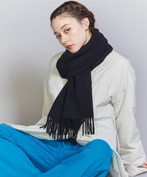 BEAUTY&YOUTH UNITED ARROWS（ビューティーアンドユースユナイテッドアローズ）の「ソリッド ストール（ストール/ショール・レディース・オレンジ/ケリー/グレー/オフホワイト/ブラック・FREE）」の3枚目の写真